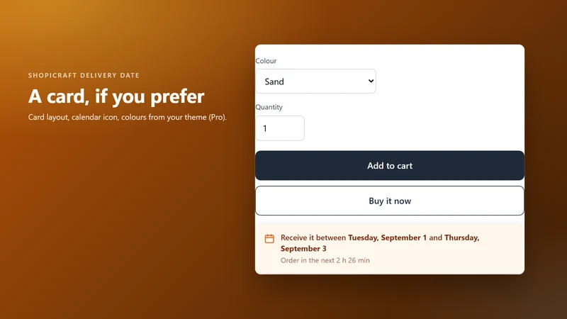 Shopicraft Delivery Date