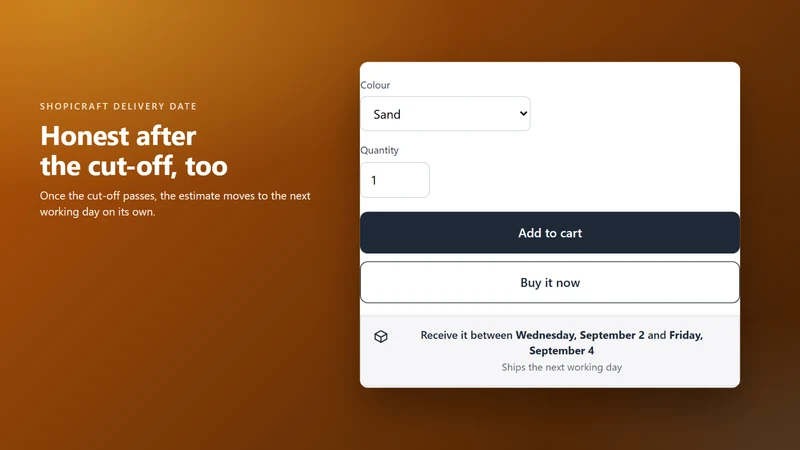 Shopicraft Delivery Date