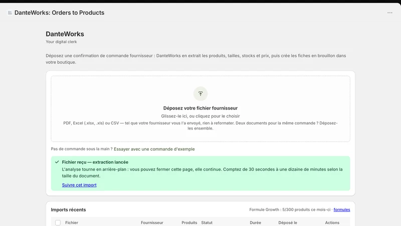 DanteWorks: Invoice to Product