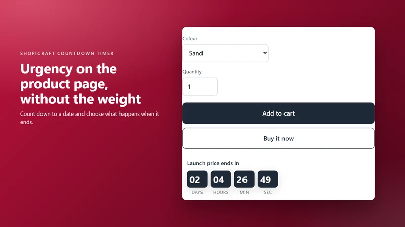 Shopicraft Countdown Timer