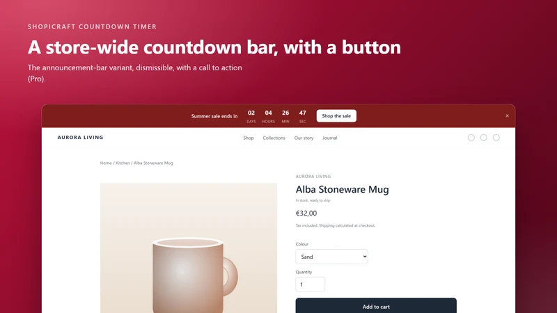 Shopicraft Countdown Timer