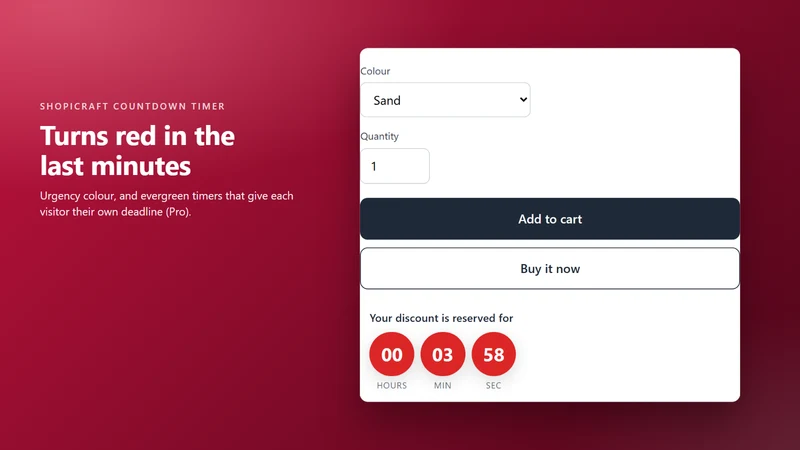 Shopicraft Countdown Timer