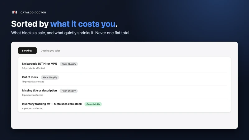 MetaFix: Catalog Repair