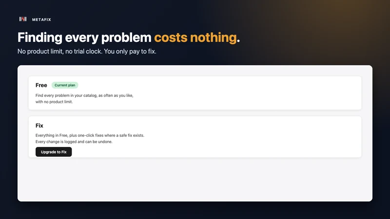 MetaFix: Catalog Repair
