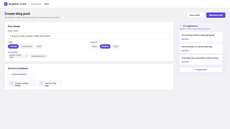 BlogMaker AI SEO: AI Blog Post