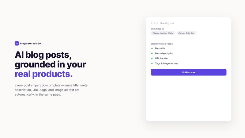 BlogMaker AI SEO: AI Blog Post