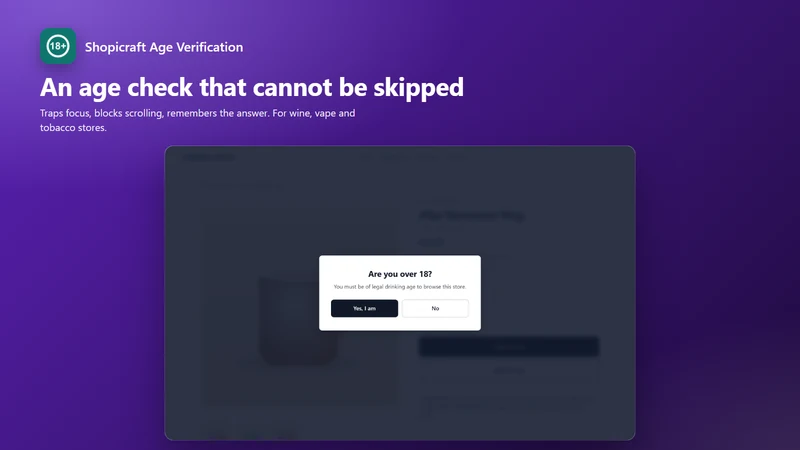 Shopicraft Age Verification