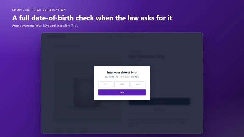 Shopicraft Age Verification
