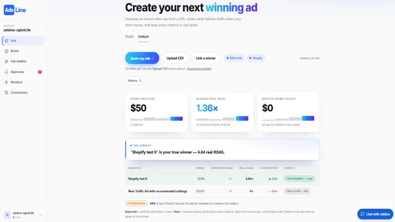 AdsLine ‑ AI Video Ads