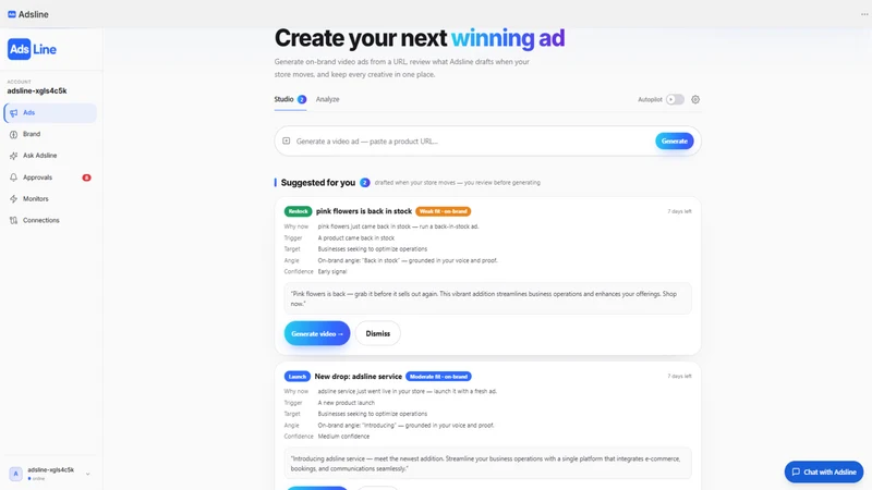 AdsLine ‑ AI Video Ads