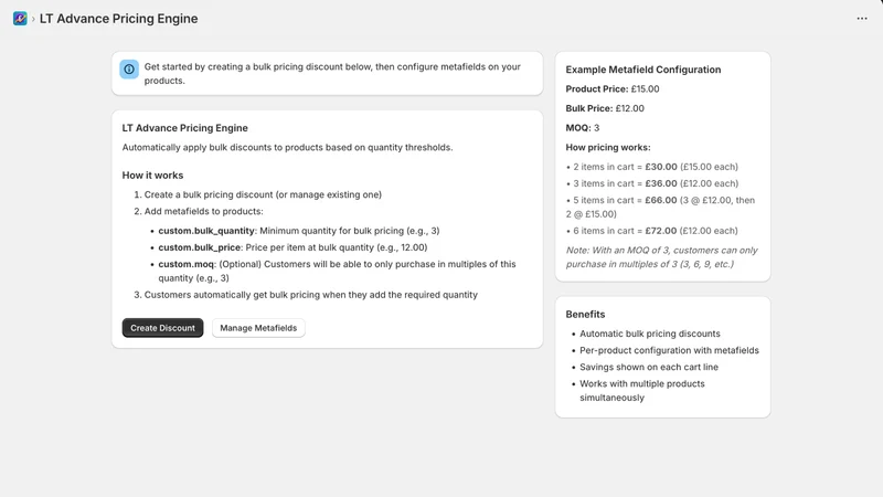 LT Advance Pricing Engine