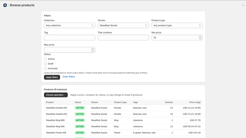 Guardrails Bulk Product Editor