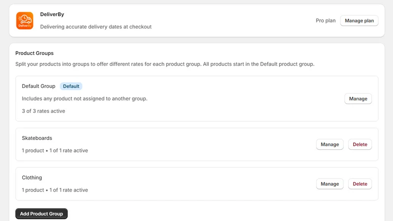DeliverBy Shipping Rates/Rules