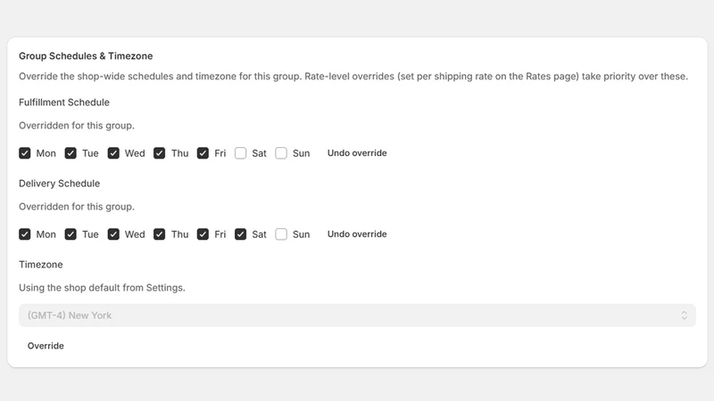 DeliverBy Shipping Rates/Rules