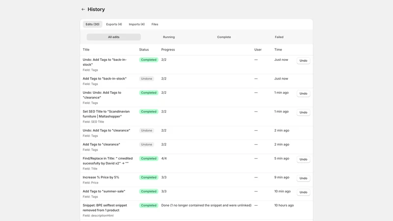 Vanilla Bulk Product Editor