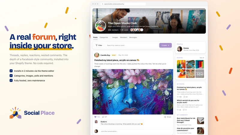 Social Place ‑ Community Forum