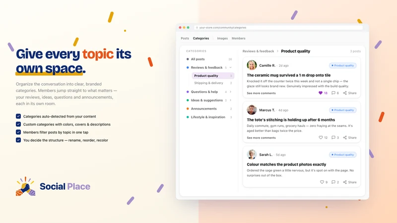 Social Place ‑ Community Forum