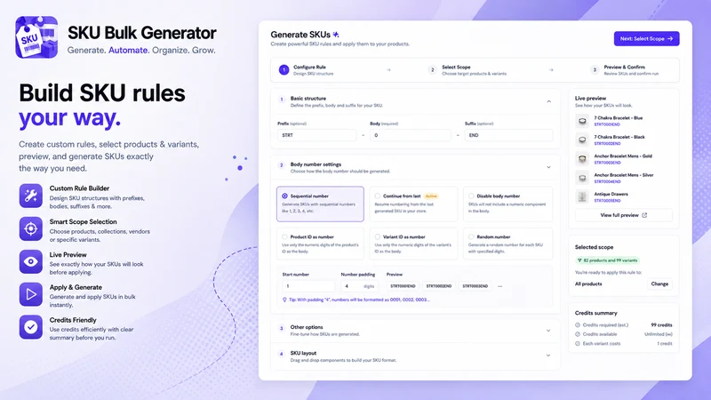 SKU Bulk Generator