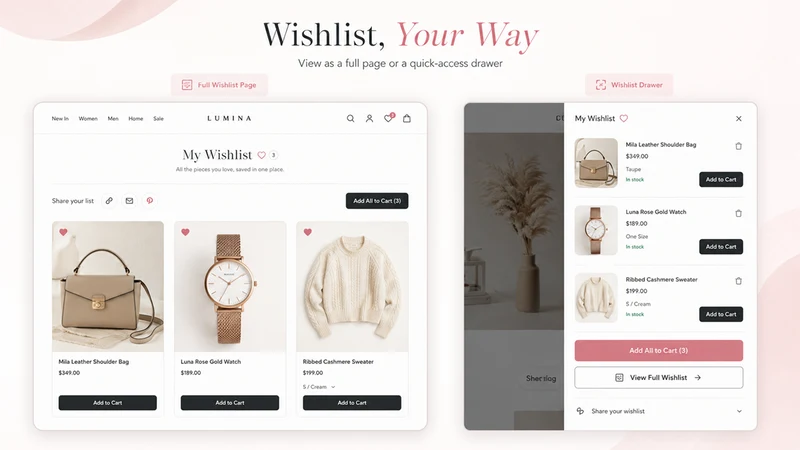 Rich Wishlist: Save for Later