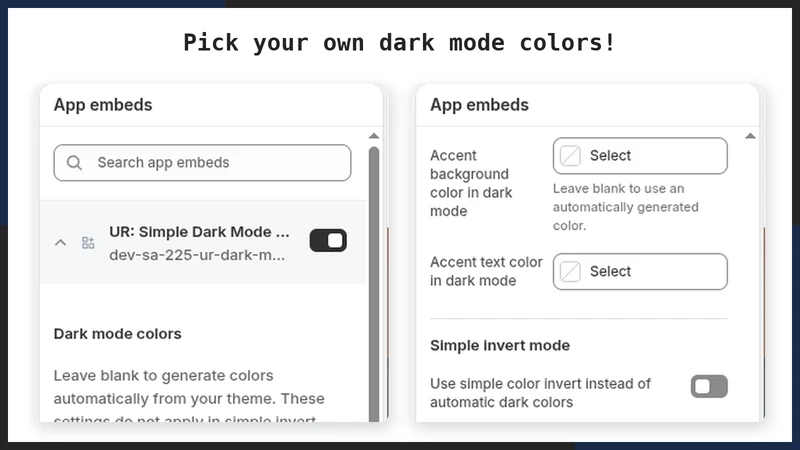 UR: Simple Dark Mode Switcher