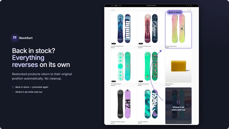 StockSort: Hide out of Stock