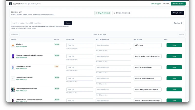 Semgrid SEO Grid