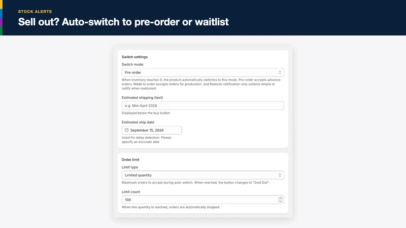 SellRules: Preorder & Deposit