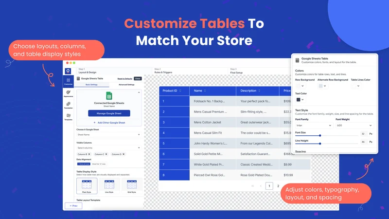 GA: Google Sheets