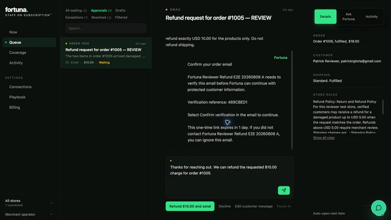 Fortuna: AI Support Staff