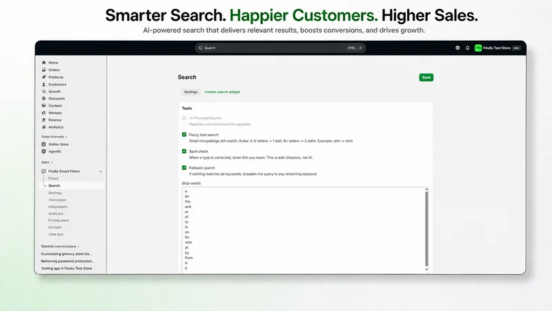 Findly: Smart Filters & Search