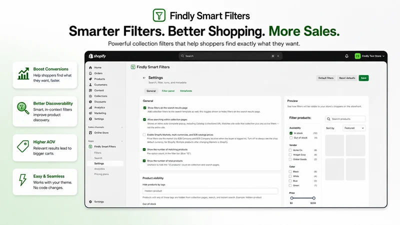 Findly: Smart Filters & Search