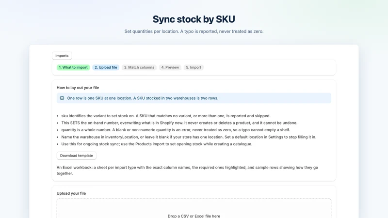 Business Importer: Orders CSV