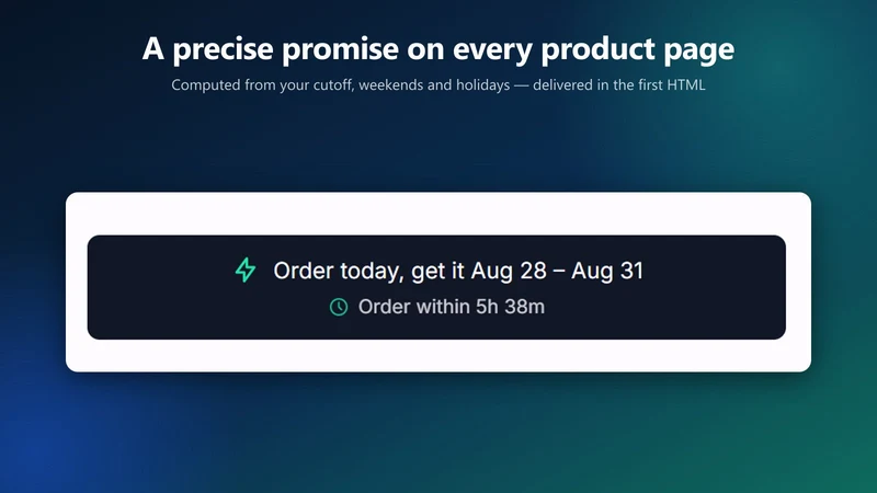 Arrivio: Estimated Delivery