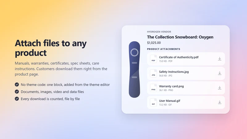 Attachly: Product Attachments