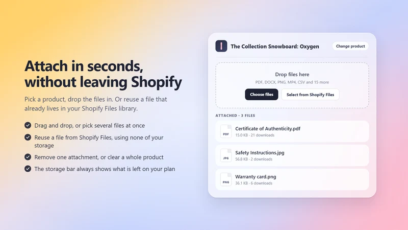 Attachly: Product Attachments