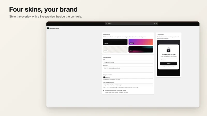 PageLock: Password Page Lock