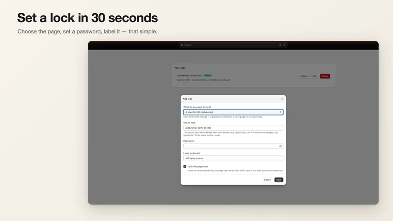 PageLock: Password Page Lock