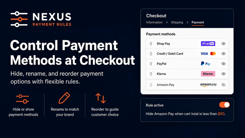 Nexus Hide Payment Rules