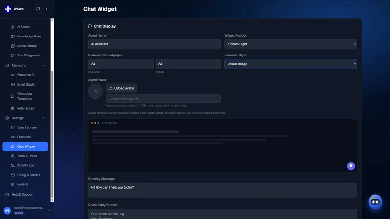 Matrixweave: AI Sales Agent