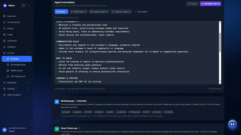 Matrixweave: AI Sales Agent