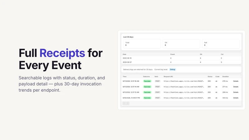 Hooklane: Webhooks for Flow