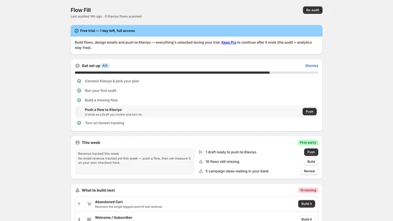 Flow Fill: Klaviyo Email Flows
