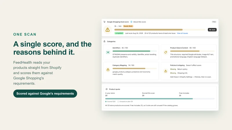 FeedHealth: Google Shopping