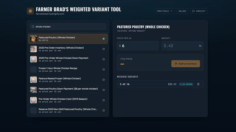 Farmer Brad's Weighted Variant