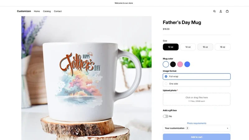 Customizen Product Options