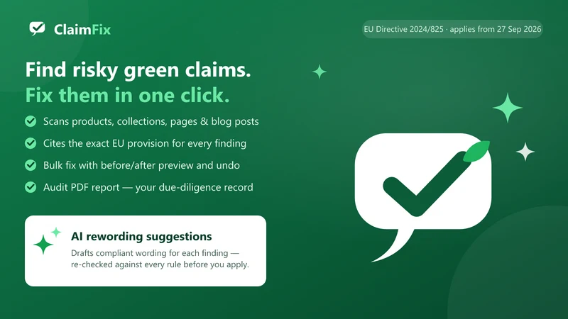 ClaimFix ‑ EU Green Claims