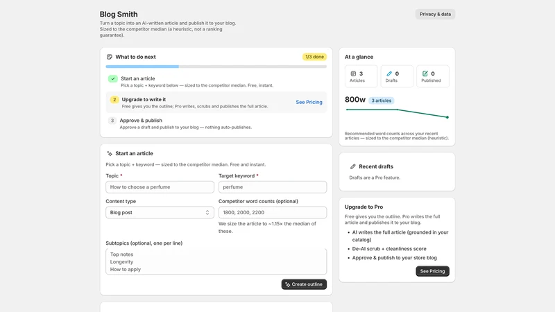 Blog Smith: AI SEO Blog Writer