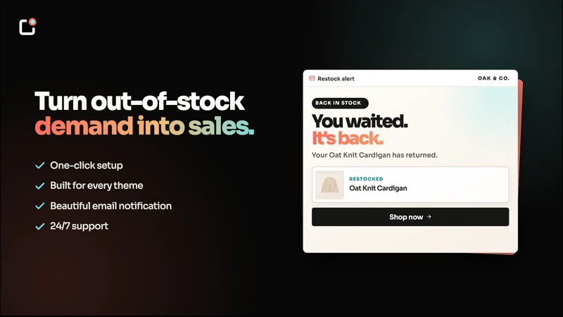 TValue: Back In Stock Alert