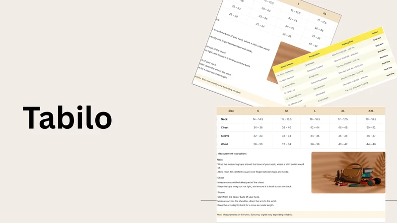 Tabilo: Ultimate Table Builder