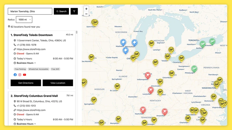 AI‑Powered Store Locator & Map
